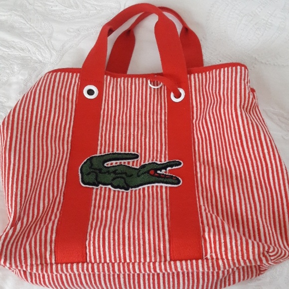 lacoste beach bag